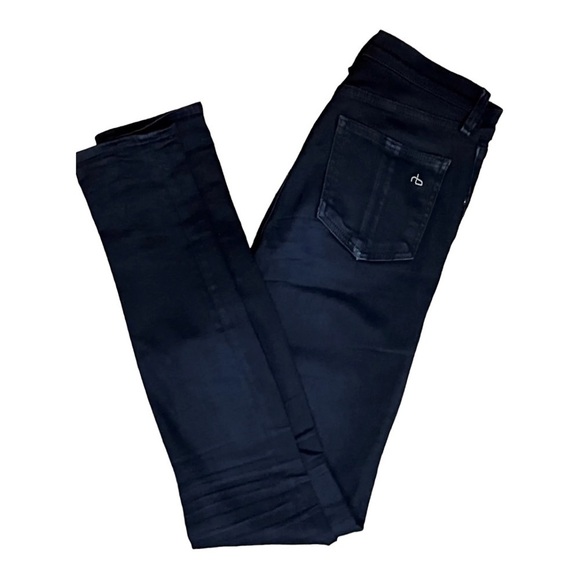 Rag & Bone Justine Skinny High Waisted Coal Jeans - Picture 2 of 7